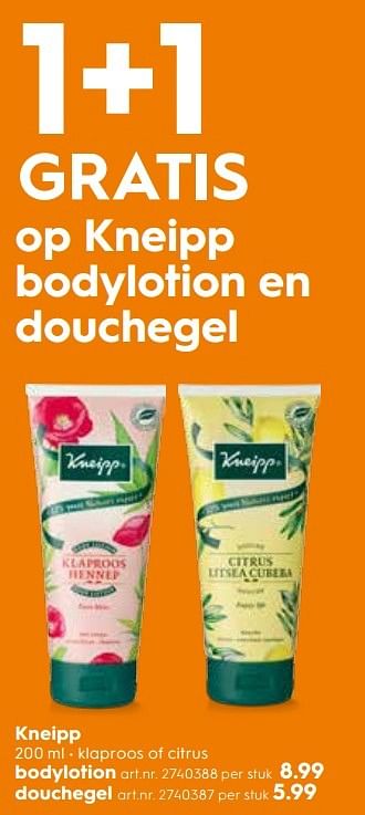Aanbiedingen Kneipp bodylotion - Kneipp - Geldig van 25/03/2017 tot 05/04/2017 bij Blokker