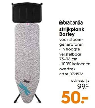 Aanbiedingen Strijkplank barley - Brabantia - Geldig van 25/03/2017 tot 05/04/2017 bij Blokker