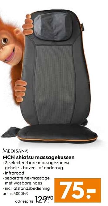 Aanbiedingen Medisana mcn shiatsu massagekussen - Medisana - Geldig van 25/03/2017 tot 05/04/2017 bij Blokker