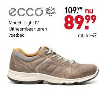 Aanbiedingen Schoenen model: light iv - Ecco - Geldig van 27/03/2017 tot 09/04/2017 bij Scapino