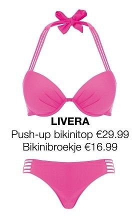 Aanbiedingen Push-up bikinitop - Huismerk - Livera - Geldig van 26/03/2017 tot 09/04/2017 bij Livera