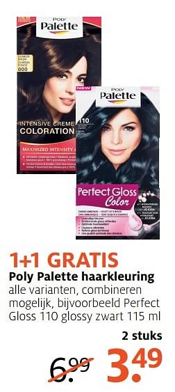 Aanbiedingen Poly palette perfect gloss 110 glossy zwart - Poly palette - Geldig van 27/03/2017 tot 09/04/2017 bij Etos