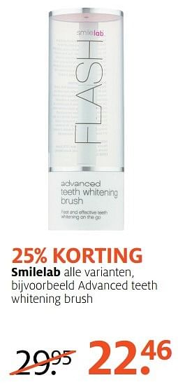 Aanbiedingen Smilelab advanced teeth whitening brush - Huismerk - Etos - Geldig van 27/03/2017 tot 09/04/2017 bij Etos