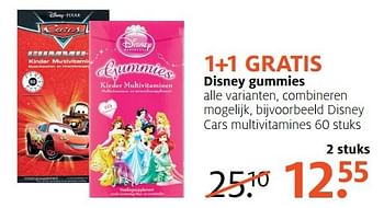 Aanbiedingen Disney gummies cars multivitamines - Huismerk - Etos - Geldig van 27/03/2017 tot 09/04/2017 bij Etos
