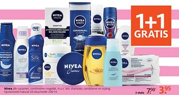 Aanbiedingen Nivea natural oil doucheolie - Nivea - Geldig van 27/03/2017 tot 09/04/2017 bij Etos