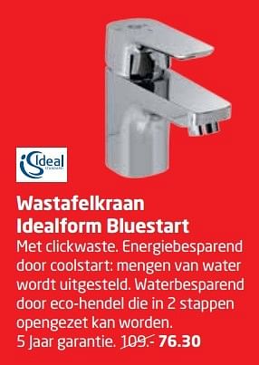 Aanbiedingen Wastafelkraan idealform bluestart - Ideal Standard - Geldig van 27/03/2017 tot 09/04/2017 bij Formido