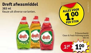 Aanbiedingen Dreft afwasmiddel - Dreft - Geldig van 28/03/2017 tot 09/04/2017 bij Kruidvat
