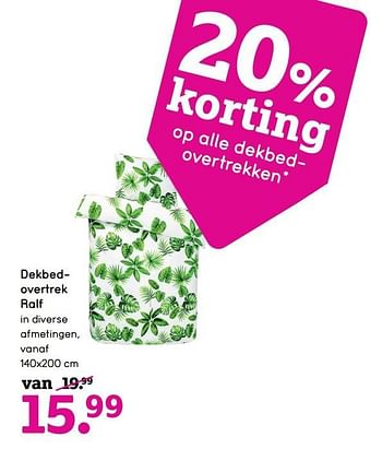 Aanbiedingen Dekbedovertrek ralf - Huismerk - Leen Bakker - Geldig van 27/03/2017 tot 09/04/2017 bij Leen Bakker