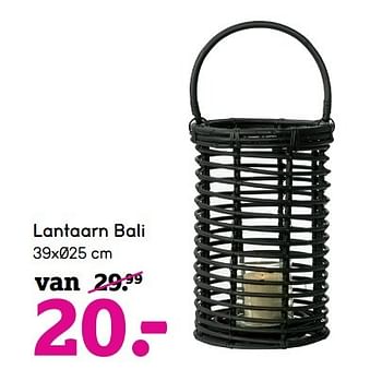 Aanbiedingen Lantaarn bali - Huismerk - Leen Bakker - Geldig van 27/03/2017 tot 09/04/2017 bij Leen Bakker