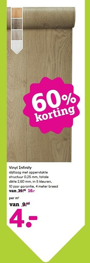 Aanbiedingen Vinyl infinity - Huismerk - Leen Bakker - Geldig van 27/03/2017 tot 09/04/2017 bij Leen Bakker