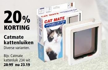 Aanbiedingen Catmate kattenluiken - Cat Mate - Geldig van 27/03/2017 tot 09/04/2017 bij Welkoop