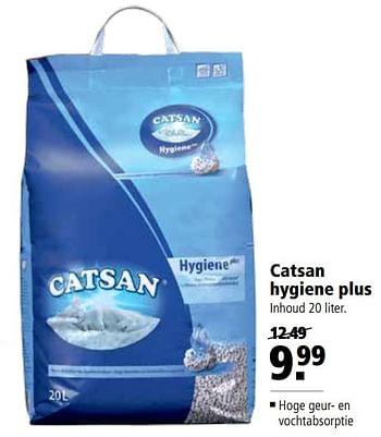 Aanbiedingen Catsan hygiene plus - Catsan - Geldig van 27/03/2017 tot 09/04/2017 bij Welkoop