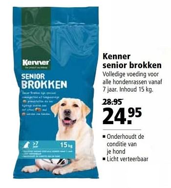 Aanbiedingen Kenner senior brokken - Kenner - Geldig van 27/03/2017 tot 09/04/2017 bij Welkoop