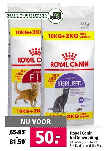 Aanbiedingen Royal canin kattenvoeding - Royal Canin - Geldig van 27/03/2017 tot 09/04/2017 bij Welkoop