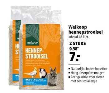 Aanbiedingen Welkoop hennepstrooisel - Huismerk - Welkoop - Geldig van 27/03/2017 tot 09/04/2017 bij Welkoop