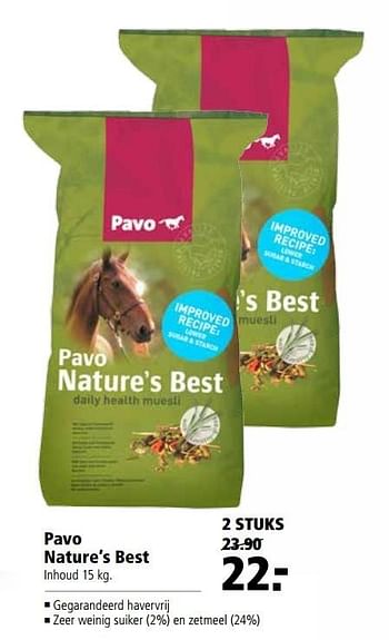 Aanbiedingen Pavo nature`s best - Pavo - Geldig van 27/03/2017 tot 09/04/2017 bij Welkoop