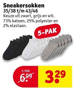 Aanbiedingen Sneakersokken - Huismerk - Kruidvat - Geldig van 28/03/2017 tot 09/04/2017 bij Kruidvat