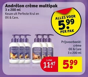 Aanbiedingen Andrélon crème multipak - Andrelon - Geldig van 28/03/2017 tot 09/04/2017 bij Kruidvat