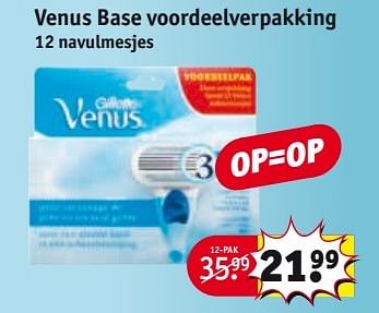 Aanbiedingen Venus base voordeelverpakking - Gillette - Geldig van 28/03/2017 tot 09/04/2017 bij Kruidvat