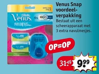 Aanbiedingen Venus snap voordeelverpakking - Gillette - Geldig van 28/03/2017 tot 09/04/2017 bij Kruidvat