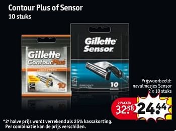 Aanbiedingen Contour plus of sensor - Gillette - Geldig van 28/03/2017 tot 09/04/2017 bij Kruidvat