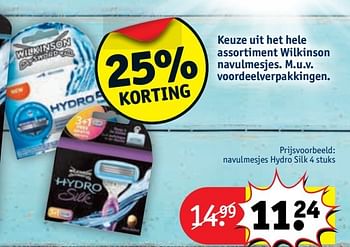 Aanbiedingen Navulmesjes hydro silk - Huismerk - Kruidvat - Geldig van 28/03/2017 tot 09/04/2017 bij Kruidvat