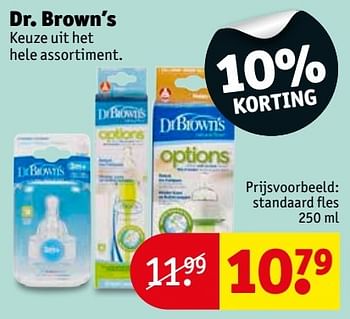 Aanbiedingen Dr. brown`s standaard fles - DrBrown's - Geldig van 28/03/2017 tot 09/04/2017 bij Kruidvat
