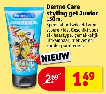 Aanbiedingen Dermo care styling gel junior - Dermocare - Geldig van 28/03/2017 tot 09/04/2017 bij Kruidvat