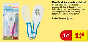 Aanbiedingen Kruidvat kam en borstelset - Huismerk - Kruidvat - Geldig van 28/03/2017 tot 09/04/2017 bij Kruidvat