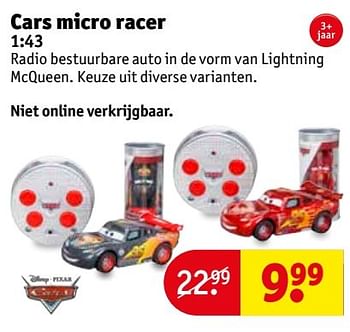 Aanbiedingen Cars micro racer - Disney - Geldig van 28/03/2017 tot 09/04/2017 bij Kruidvat
