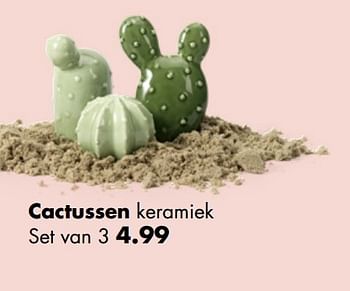 Aanbiedingen Cactussen keramiek - Huismerk - Multi Bazar - Geldig van 02/04/2017 tot 30/04/2017 bij Multi Bazar