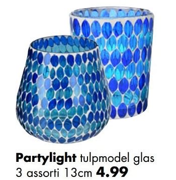 Aanbiedingen Partylight tulpmodel glas - Huismerk - Multi Bazar - Geldig van 02/04/2017 tot 30/04/2017 bij Multi Bazar