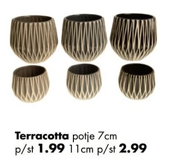 Aanbiedingen Terracotta potje - Huismerk - Multi Bazar - Geldig van 02/04/2017 tot 30/04/2017 bij Multi Bazar