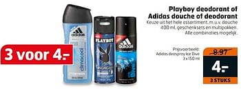 Aanbiedingen Adidas deospray ice dive - Adidas - Geldig van 28/03/2017 tot 09/04/2017 bij Trekpleister