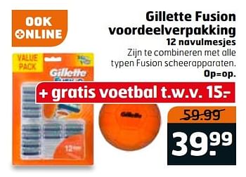 Aanbiedingen Gillette fusion voordeelverpakking - Gillette - Geldig van 28/03/2017 tot 09/04/2017 bij Trekpleister
