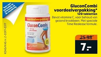 Aanbiedingen Gluconcombi voordeelverpakking - Glucon Combi - Geldig van 28/03/2017 tot 09/04/2017 bij Trekpleister