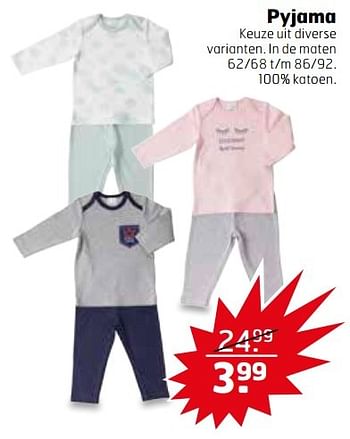 Aanbiedingen Pyjama - Huismerk - Trekpleister - Geldig van 28/03/2017 tot 09/04/2017 bij Trekpleister