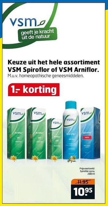 Aanbiedingen Spiroflor spray - VSM - Geldig van 28/03/2017 tot 09/04/2017 bij Trekpleister