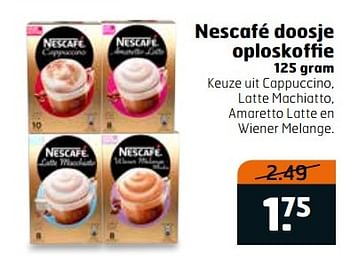 Aanbiedingen Nescafé doosje oploskoffie - Nescafe - Geldig van 28/03/2017 tot 09/04/2017 bij Trekpleister