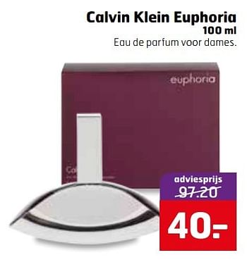 Aanbiedingen Calvin klein euphoria - Calvin Klein - Geldig van 28/03/2017 tot 09/04/2017 bij Trekpleister