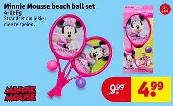 Aanbiedingen Minnie mousse beach ball set - Minnie Mouse - Geldig van 28/03/2017 tot 09/04/2017 bij Kruidvat