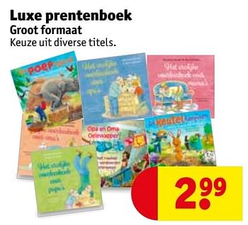 Aanbiedingen Luxe prentenboek - Huismerk - Kruidvat - Geldig van 28/03/2017 tot 09/04/2017 bij Kruidvat