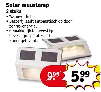 Aanbiedingen Solar muurlamp - Huismerk - Kruidvat - Geldig van 28/03/2017 tot 09/04/2017 bij Kruidvat