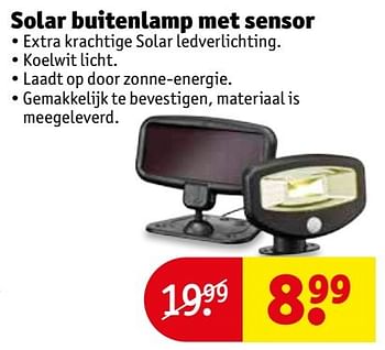 Aanbiedingen Solar buitenlamp met sensor - Huismerk - Kruidvat - Geldig van 28/03/2017 tot 09/04/2017 bij Kruidvat