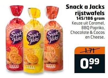 Aanbiedingen Snack a jacks rijstwafels - Snack a Jacks - Geldig van 28/03/2017 tot 09/04/2017 bij Trekpleister