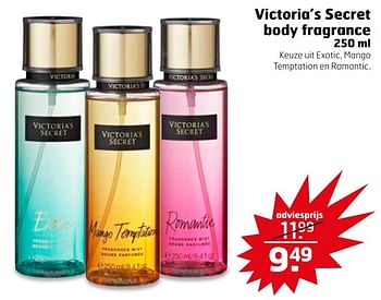 Aanbiedingen Victoria`s secret body fragrance - Victoria Secret - Geldig van 28/03/2017 tot 09/04/2017 bij Trekpleister