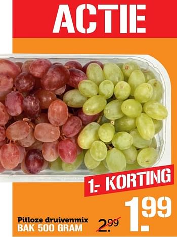 Aanbiedingen Pitloze druivenmix - Huismerk - Coop - Geldig van 03/04/2017 tot 09/04/2017 bij Coop