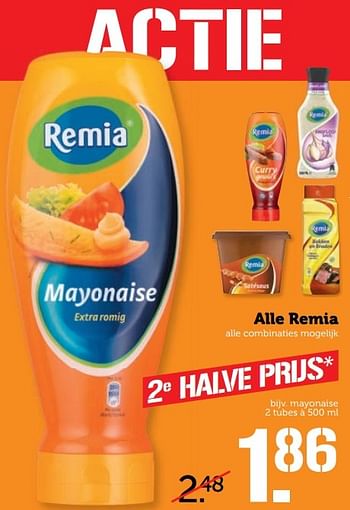 Aanbiedingen Alle remia - Remia - Geldig van 03/04/2017 tot 09/04/2017 bij Coop