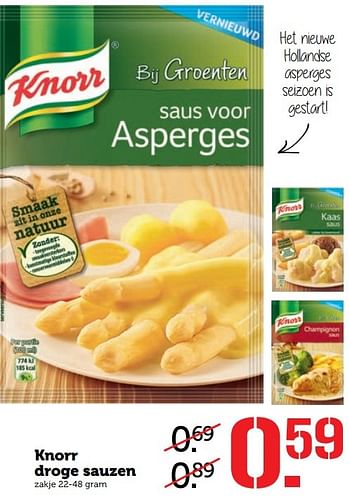 Aanbiedingen Knorr droge sauzen - Knorr - Geldig van 03/04/2017 tot 09/04/2017 bij Coop