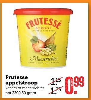 Aanbiedingen Frutesse appelstroop kaneel of maestrichter - Frutesse - Geldig van 03/04/2017 tot 09/04/2017 bij Coop